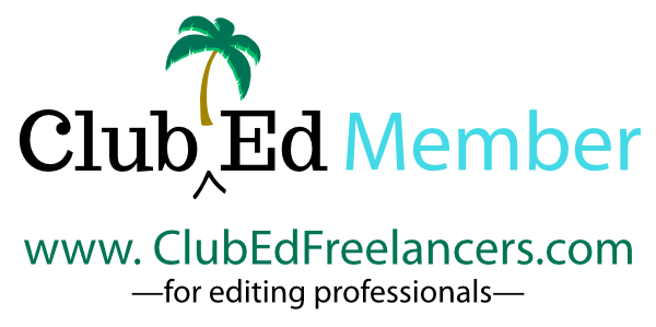 Club Ed logo in black, appended by "member" in teal. Underneath is the site url: www.clubedfreelancers.com
